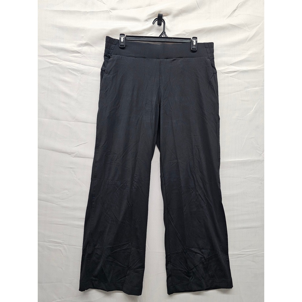 Member's Mark Womens Travel Wide‎ Leg Pant Black Nylon Blend Casual Size XL